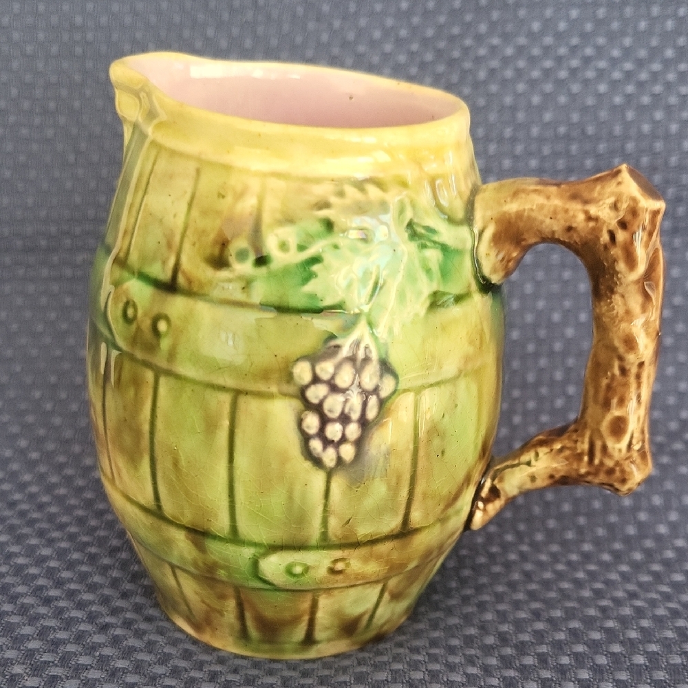 Antique Majolica Ceramic Creamer